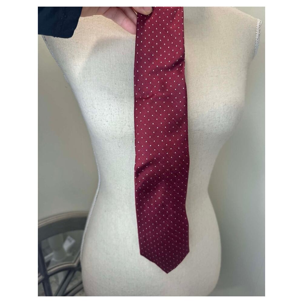 The Tie Bar Wine Mini Dots Silk Necktie - Versatile & Stylish